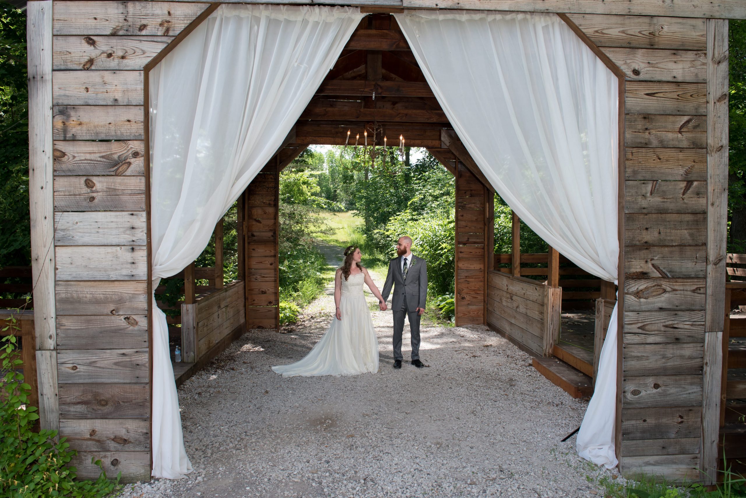 The Real Detroit Wedding of Jessica & Jason - Mike Staff Productions bride & groom at vale royal barn