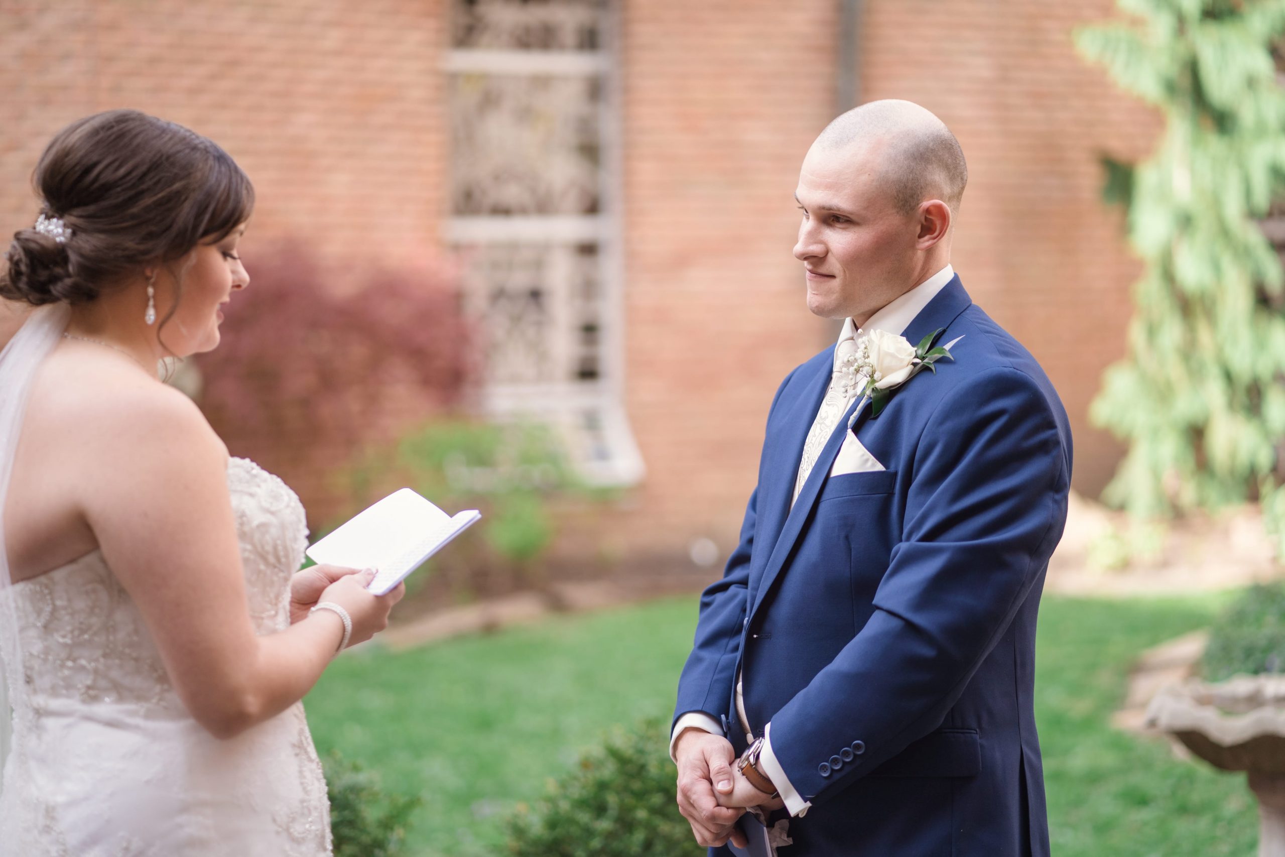 Real Detroit Wedding - Mike Staff Productions bride reading vows