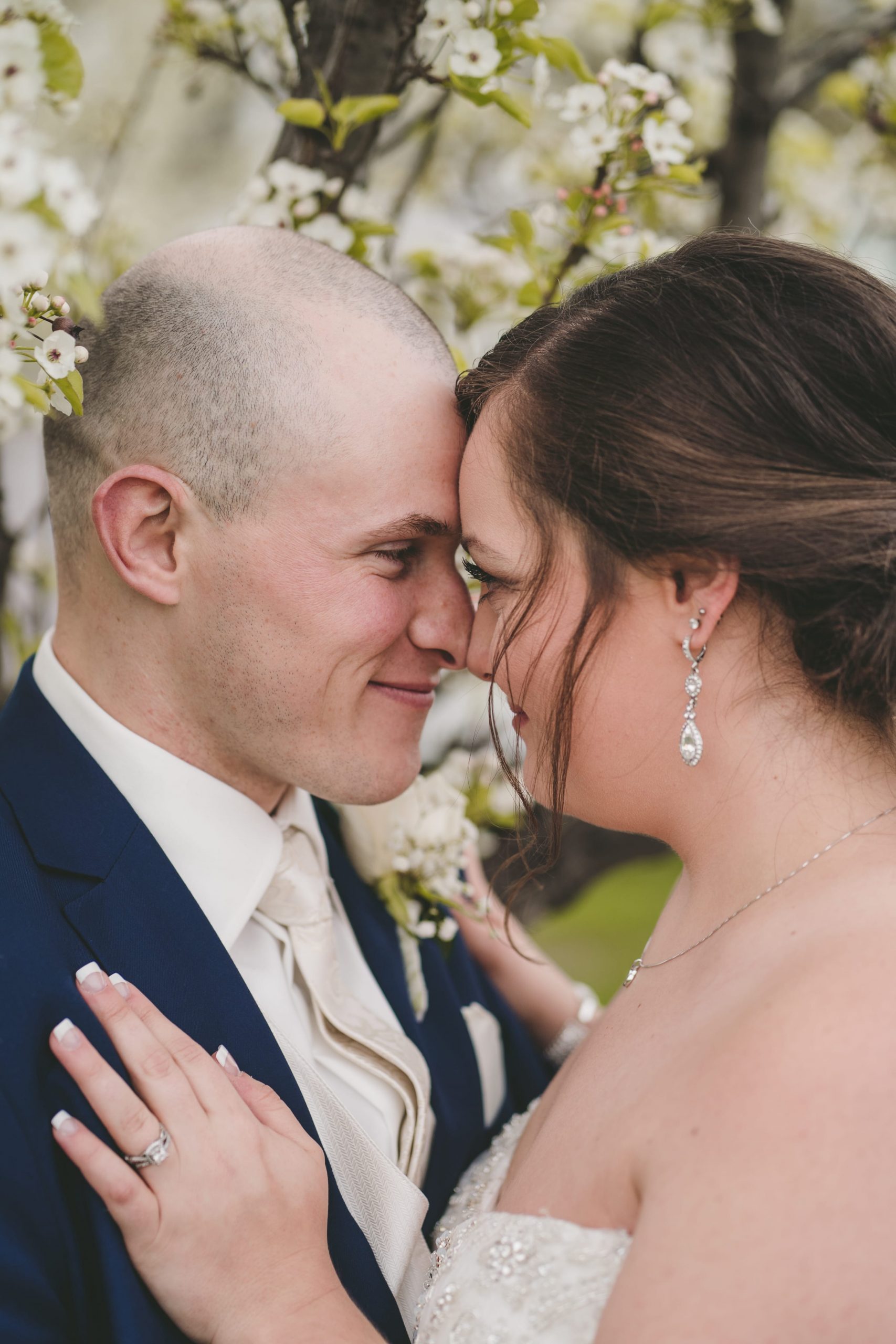 Real Detroit Wedding - Mike Staff Productions bride and groom forehead to forehead romantic