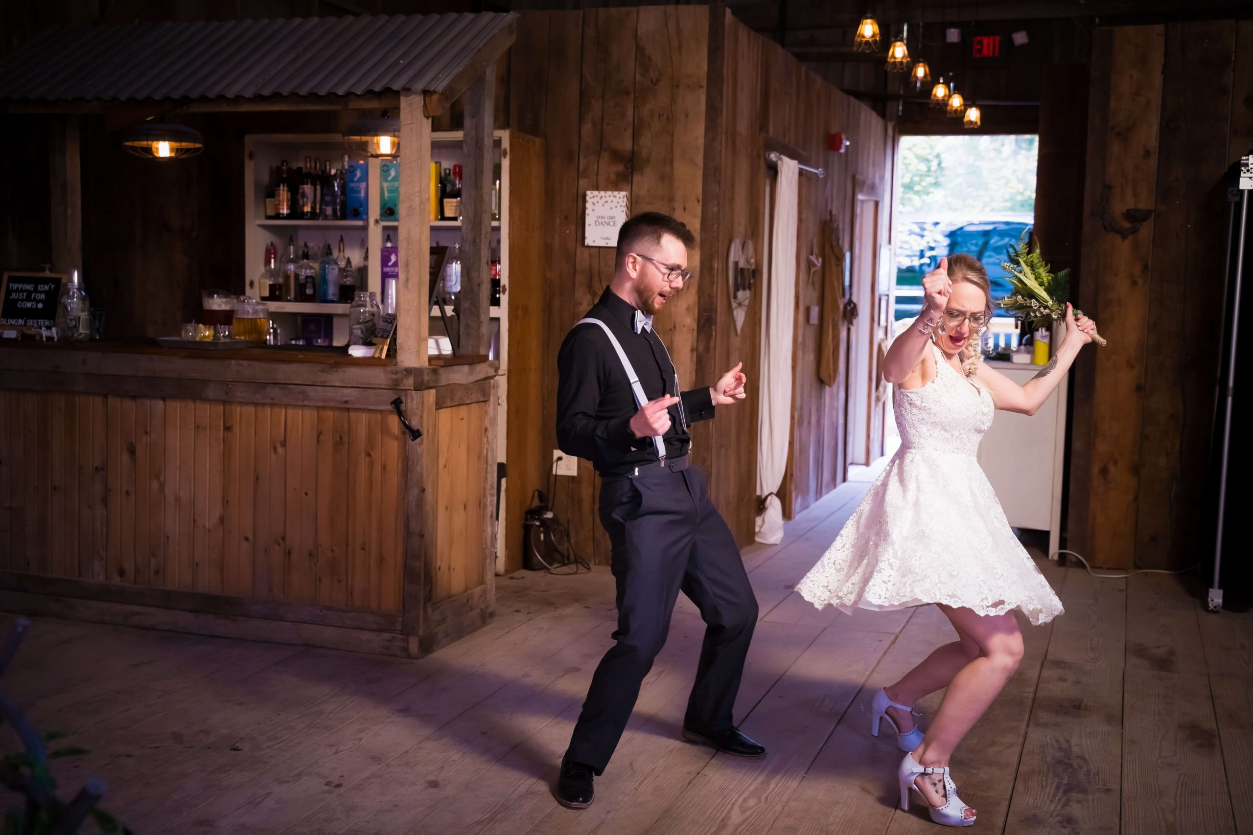 real detroit wedding jessi and tone - Mike Staff Productions bride and groom dancing wedding reception
