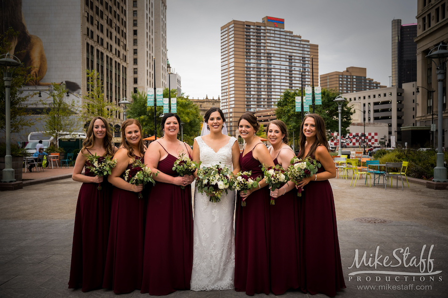 Amanda Andrew Wedding bridal party bridesmaids - Mike Staff Productions Amanda and Andrew's Wedding at Atheneum Suite Hotel