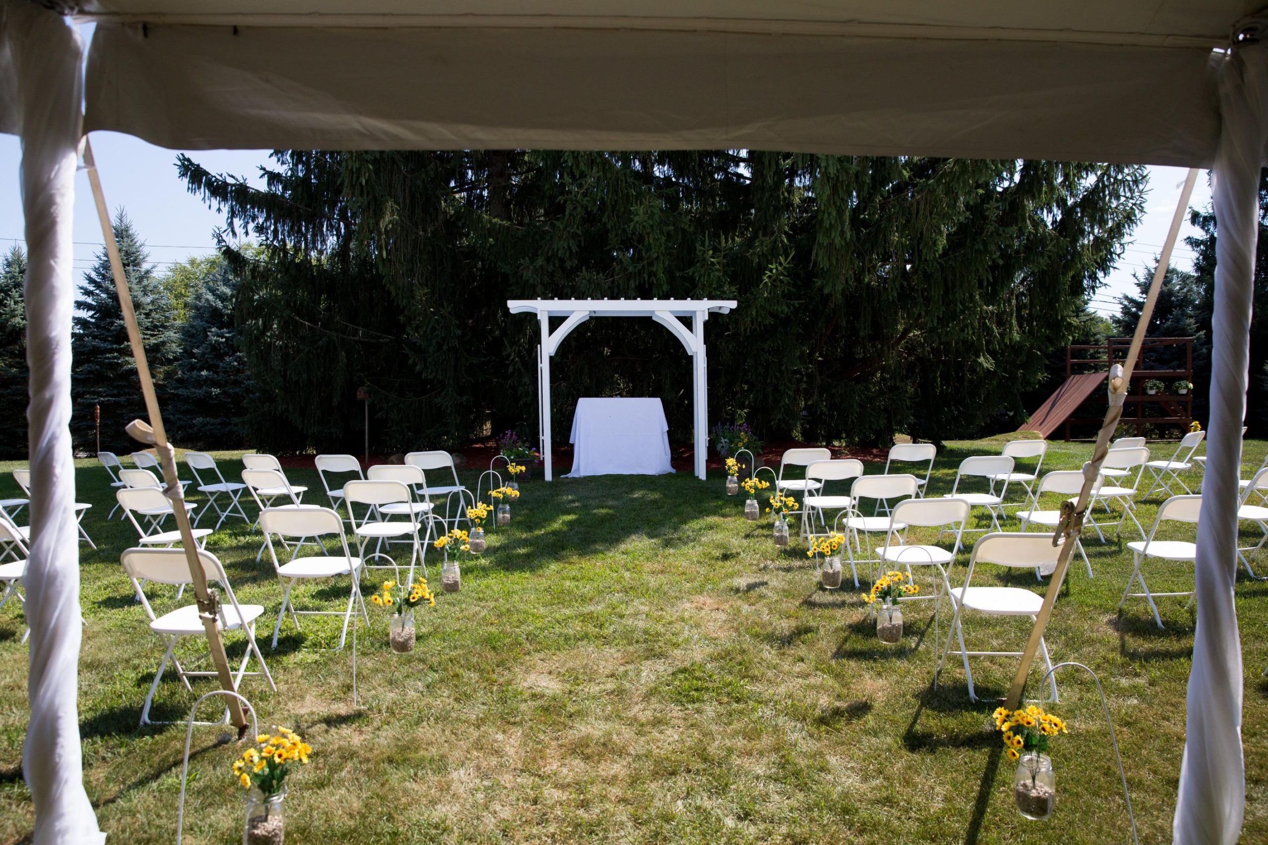 backyard ceremony details - Mike Staff Productions