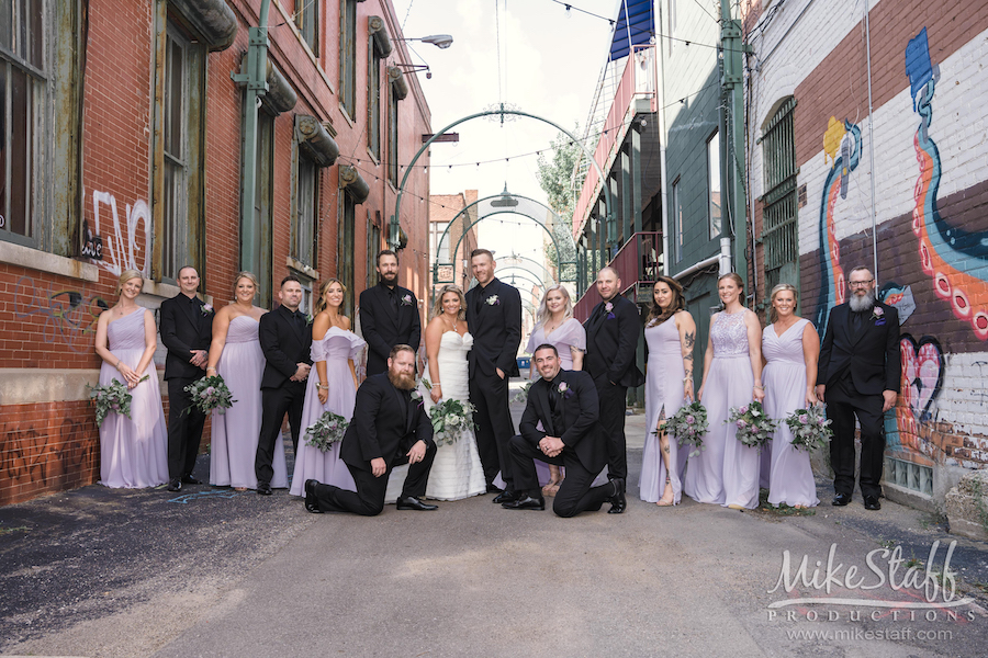 bridal party in pontiac alley - Mike Staff Productions bridal party in pontiac alley