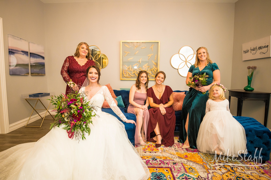bride and bridesmaids brooks wedding - Mike Staff Productions bride and bridesmaids brooks wedding