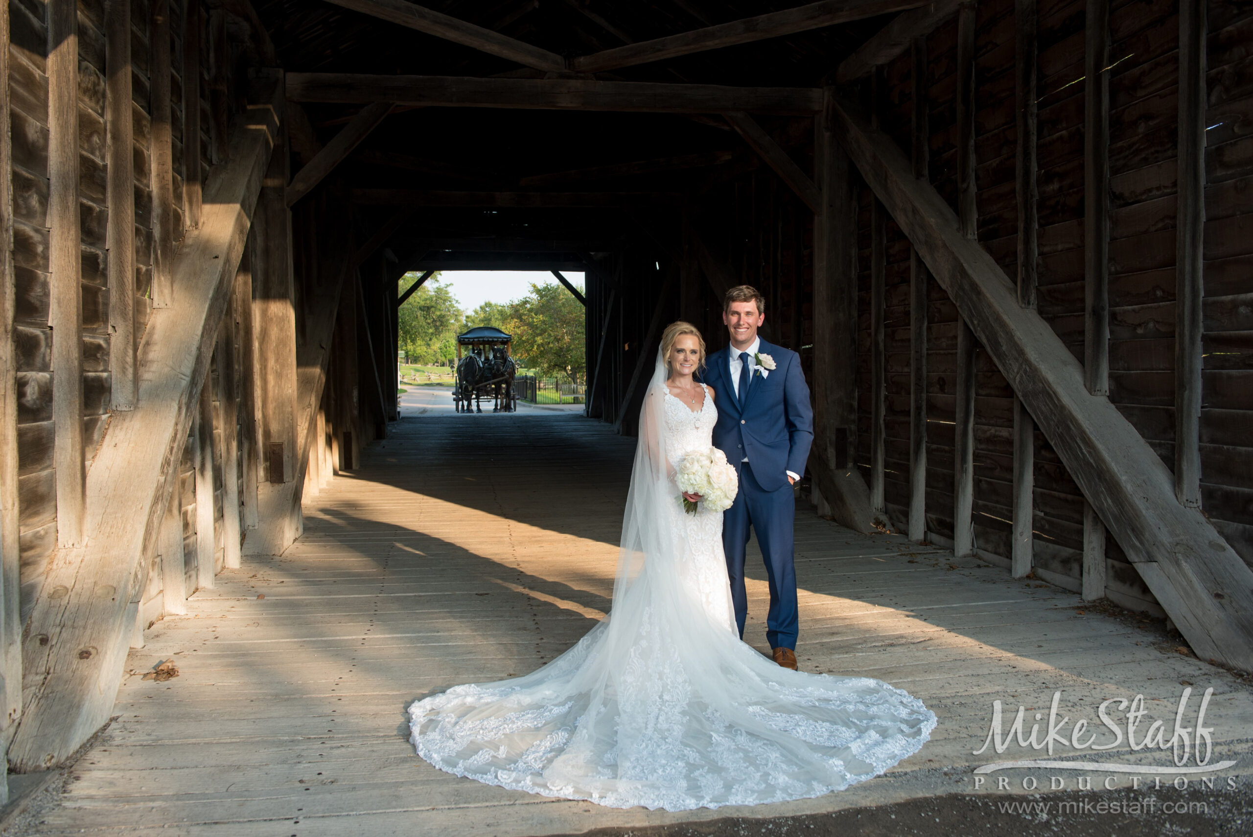 bride and groom at henry ford - Mike Staff Productions bride and groom at henry ford