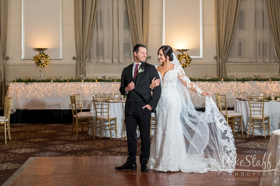 bride and groom portrait at inn at st johns - Mike Staff Productions bride and groom portrait at inn at st johns