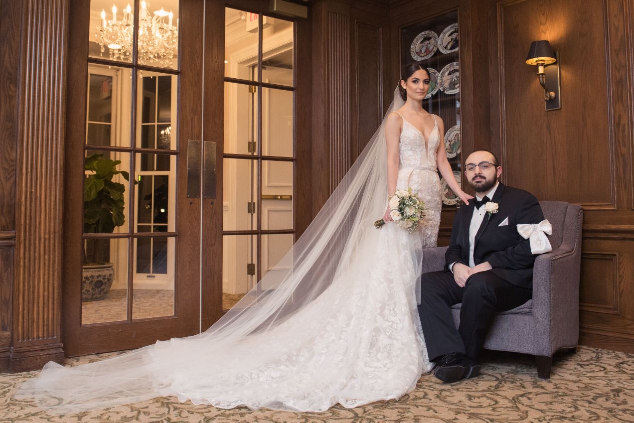 bride and groom traditional portrait - Mike Staff Productions bride and groom traditional portrait