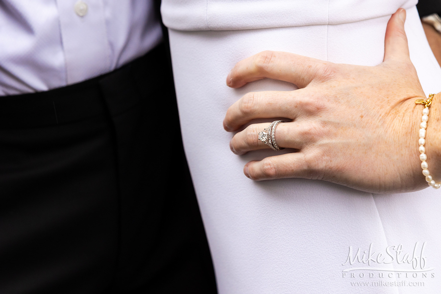bride wedding rings - Mike Staff Productions amanda and michael's detroit whiskey factory wedding