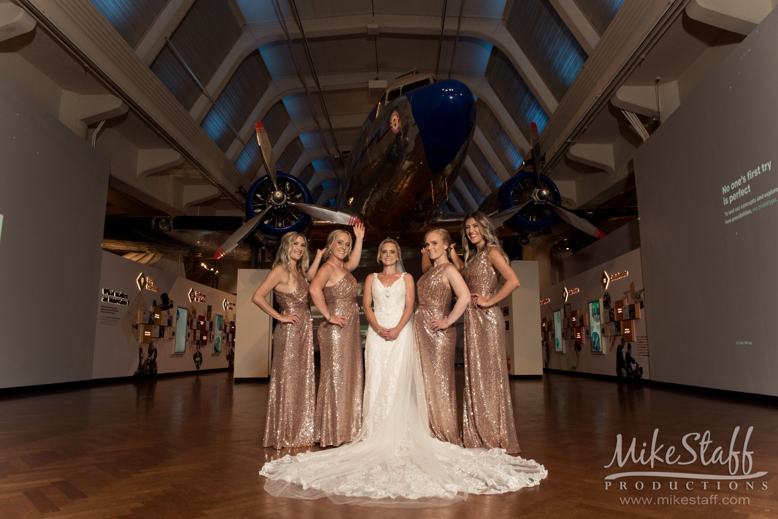 bridesmaids in henry ford museum - Mike Staff Productions bridesmaids in henry ford museum