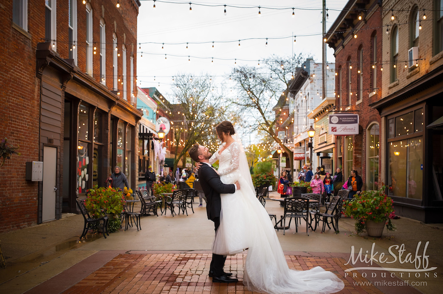 downtown holly groom lifting bride - Mike Staff Productions downtown holly groom lifting bride