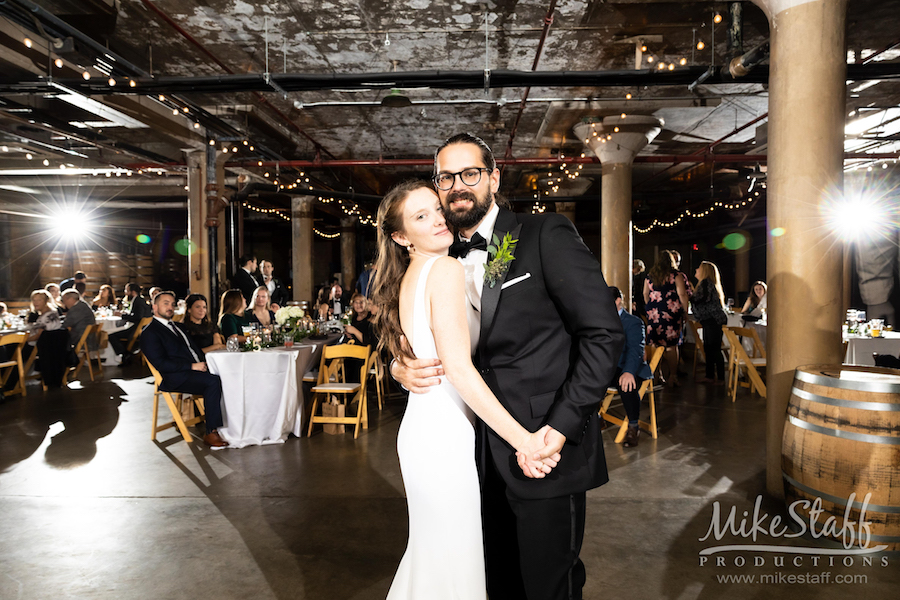 first dance amanda and michael whiskey factory - Mike Staff Productions Amanda and Michael's Detroit whiskey factory wedding