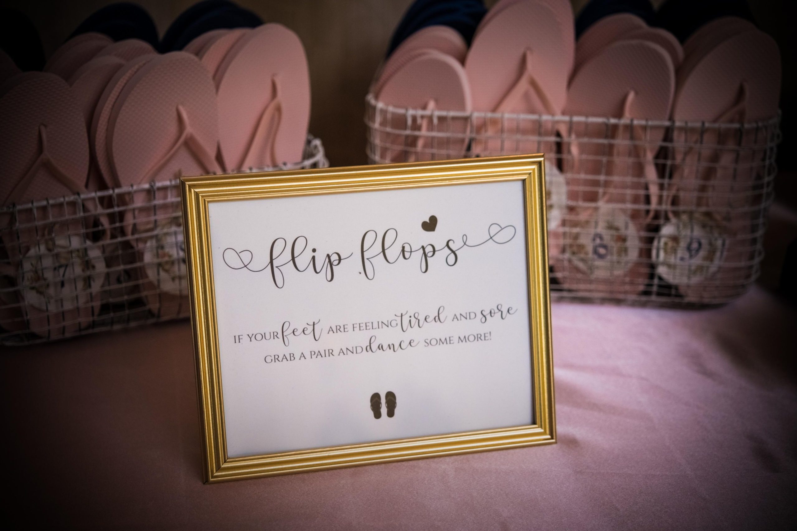 flip flops at wedding reception - Mike Staff Productions flip flops at wedding reception