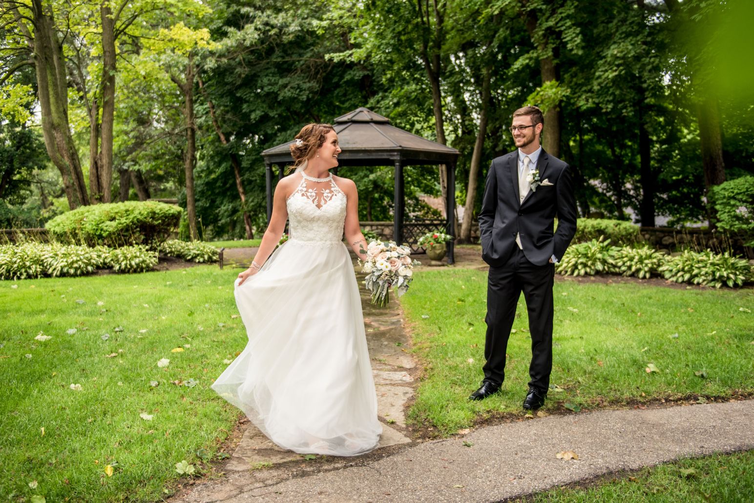 groom looking at bride - Mike Staff Productions