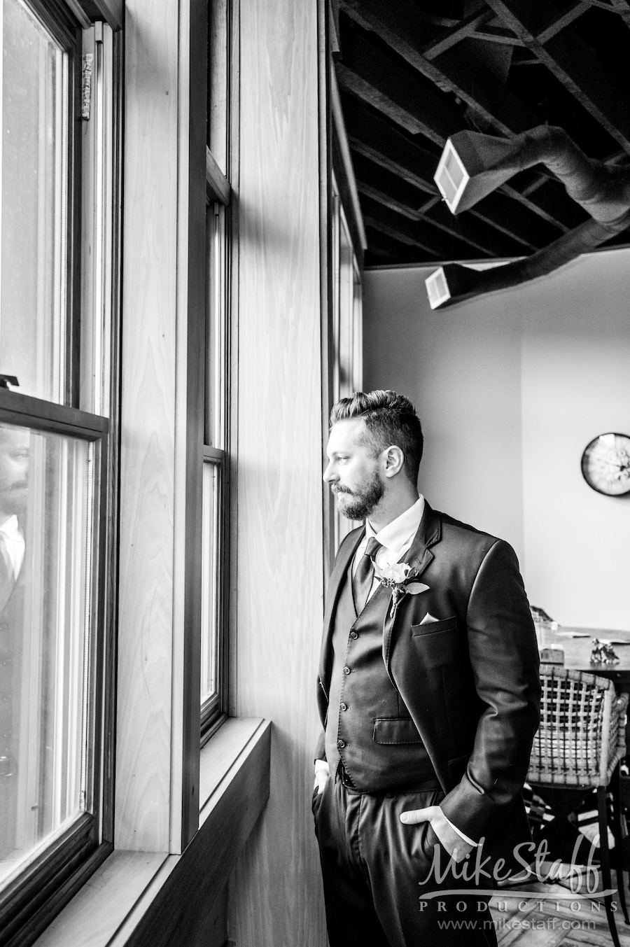 groom preceremony black and white brooks wedding - Mike Staff Productions groom preceremony black and white brooks wedding
