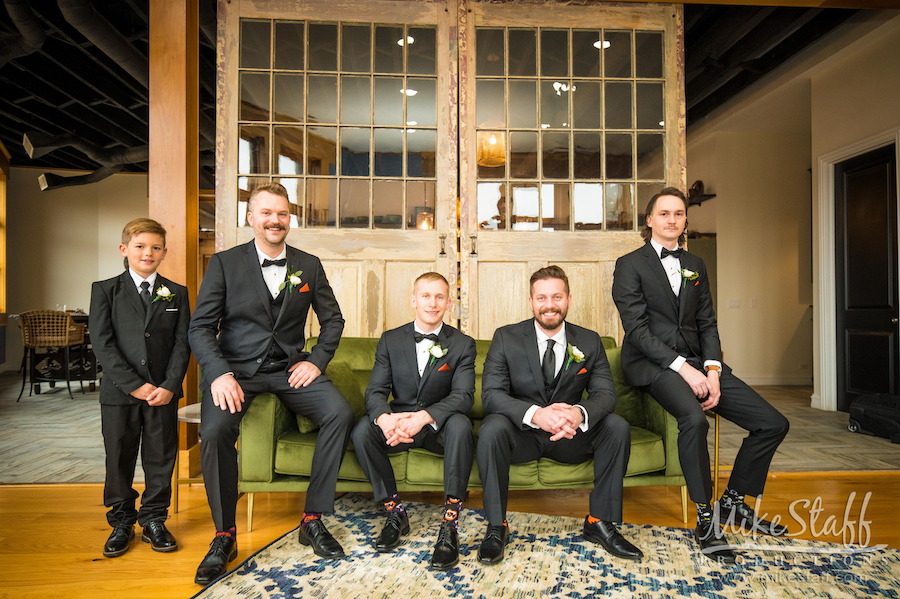 groomsmen indoors brooks wedding - Mike Staff Productions groomsmen indoors brooks wedding