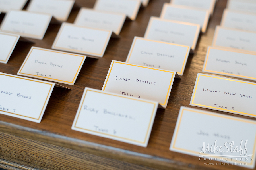 guest place cards brooks wedding - Mike Staff Productions guest place cards brooks wedding