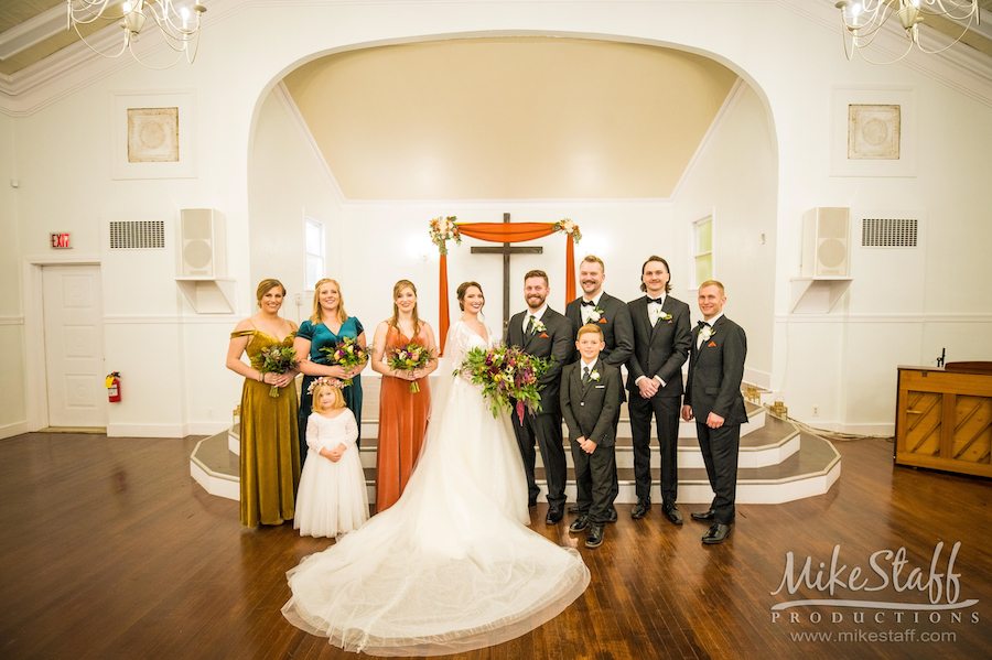 holly vault wedding ceremony formal wedding party - Mike Staff Productions Miriah and Andrew's Wedding at The Holly Vault