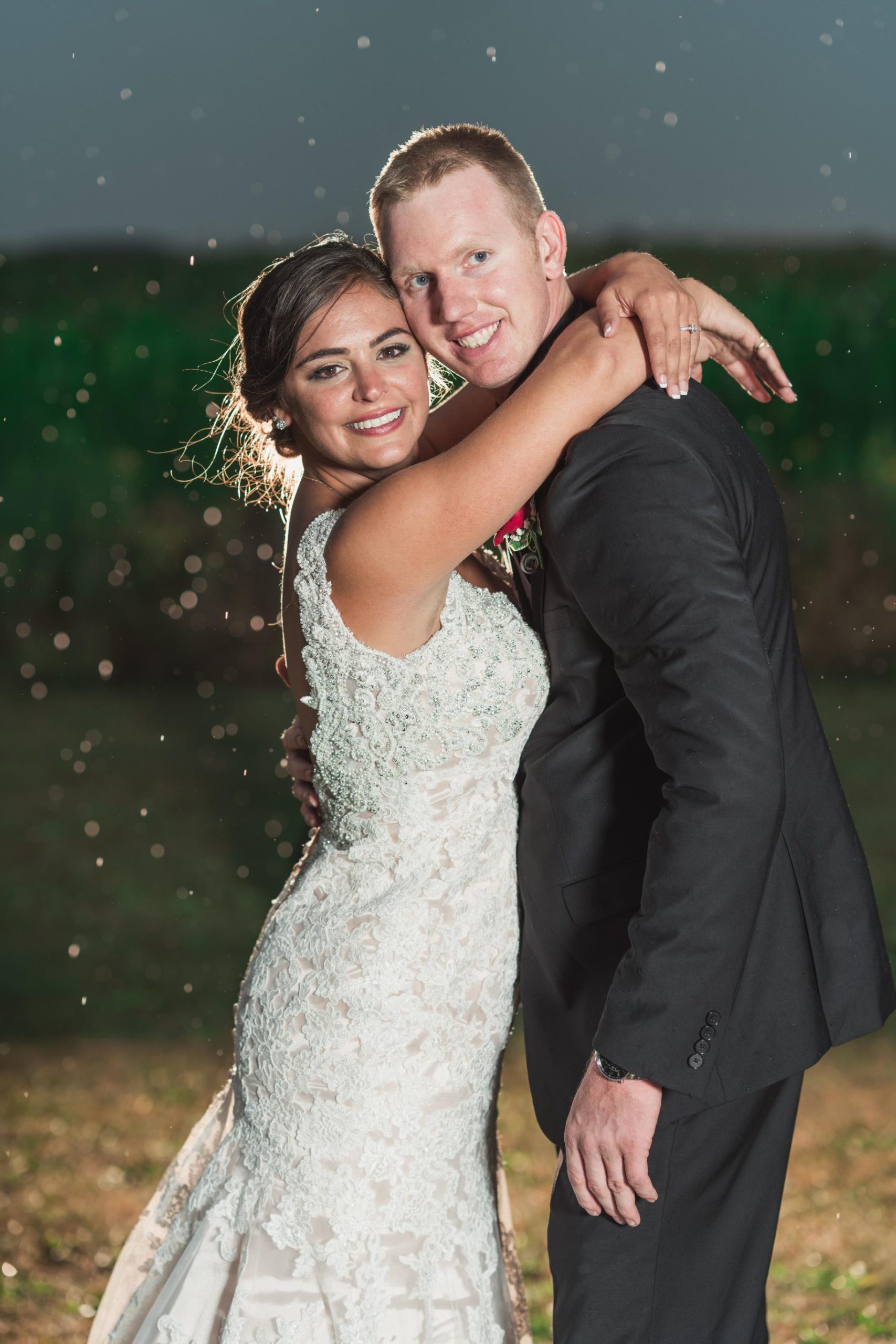 Melissa & Travis romantics in rain - Mike Staff Productions