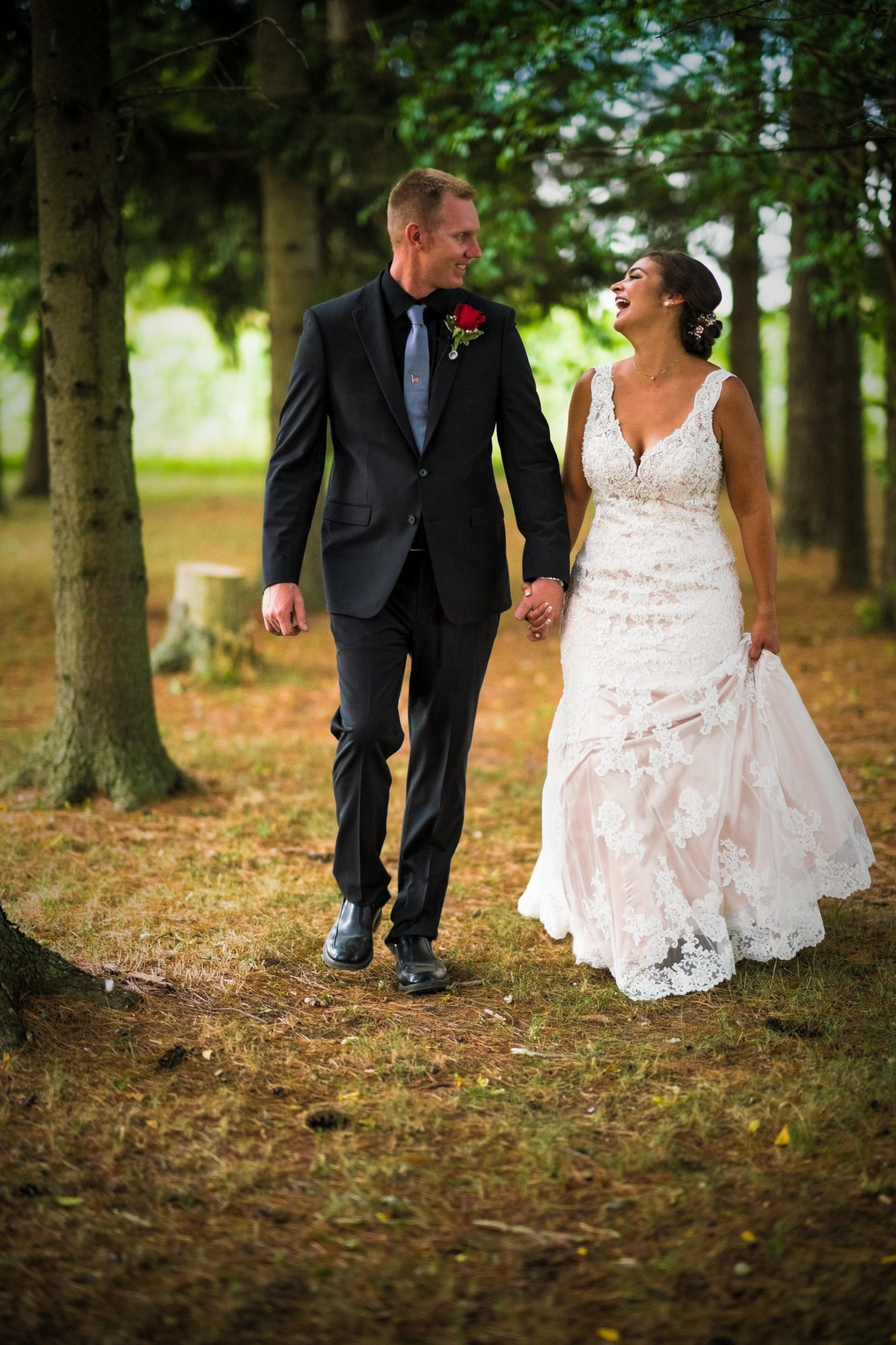 Melissa & Travis walking outside - Mike Staff Productions