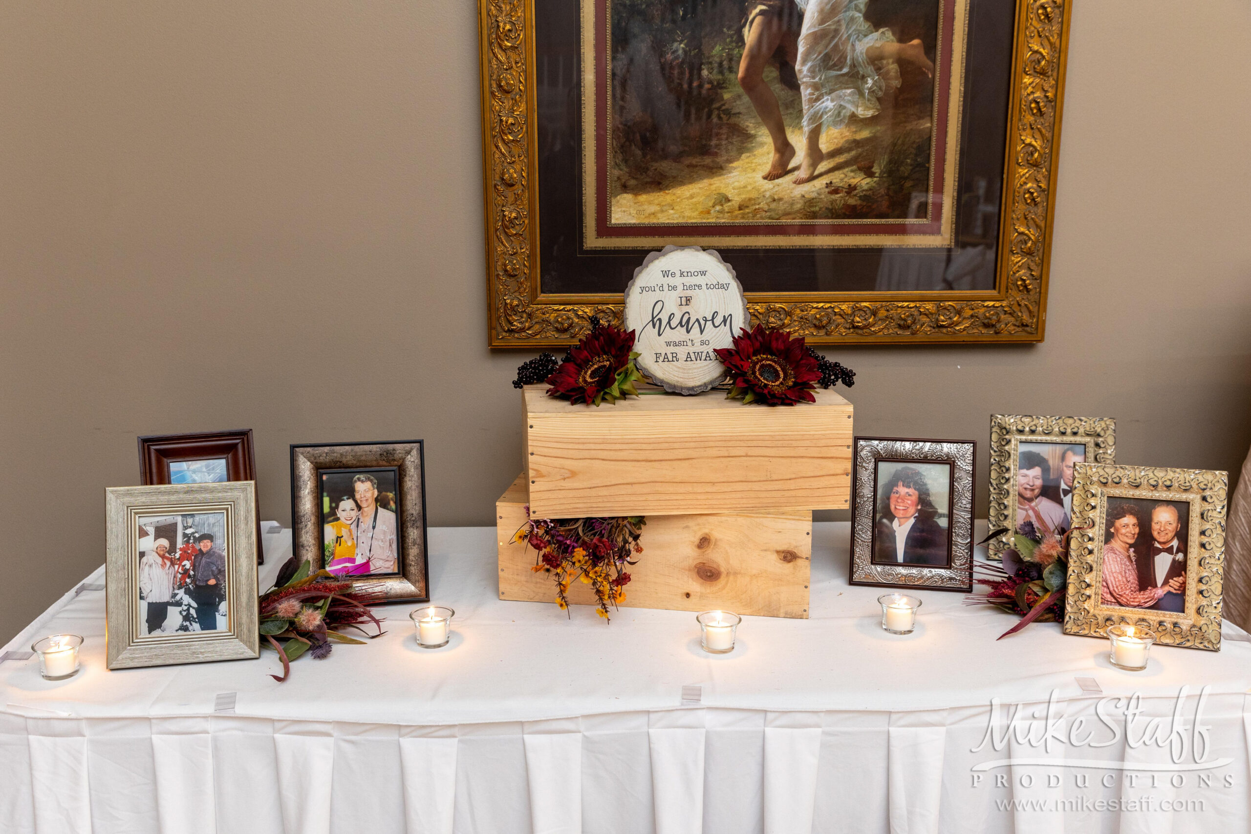 memorial table at sycamore hills - Mike Staff Productions memorial table at sycamore hills