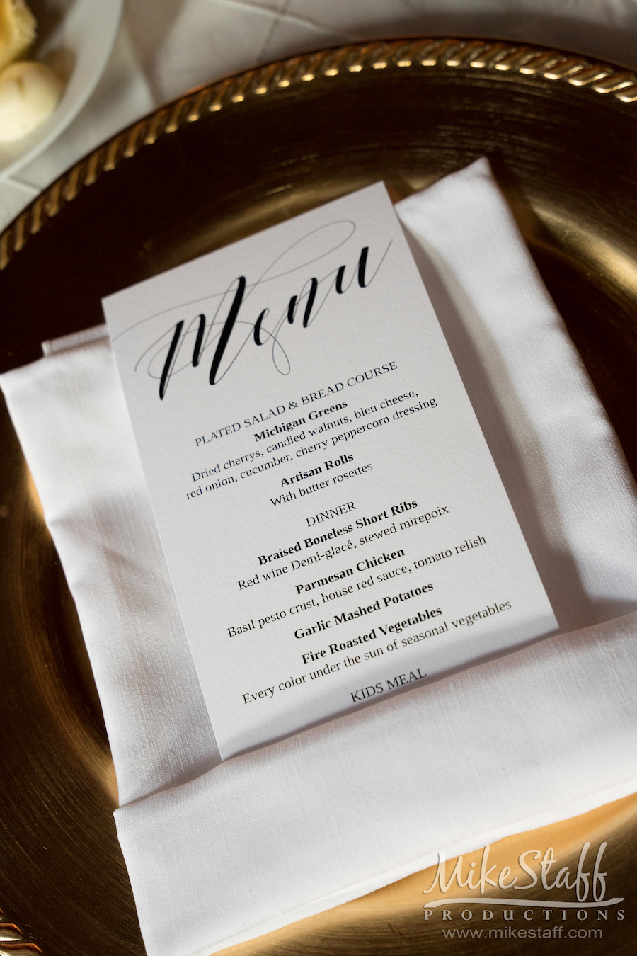 menu at crofoot - Mike Staff Productions menu at crofoot