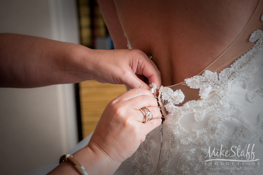 mikestaff-5 - Mike Staff Productions pre-ceremony bride getting dress on