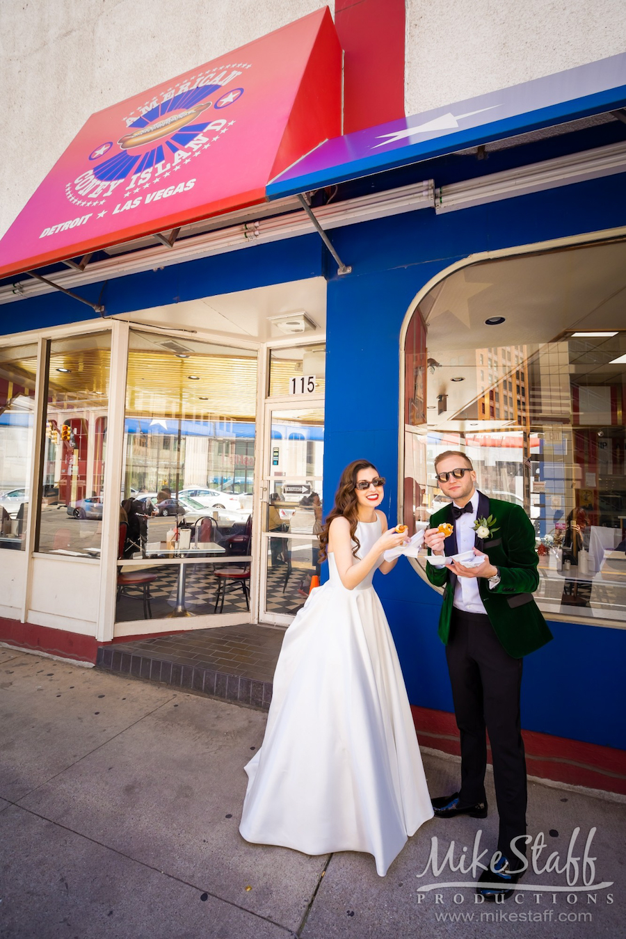 mikestaff-13 - Mike Staff Productions bride and groom american coney island detroit