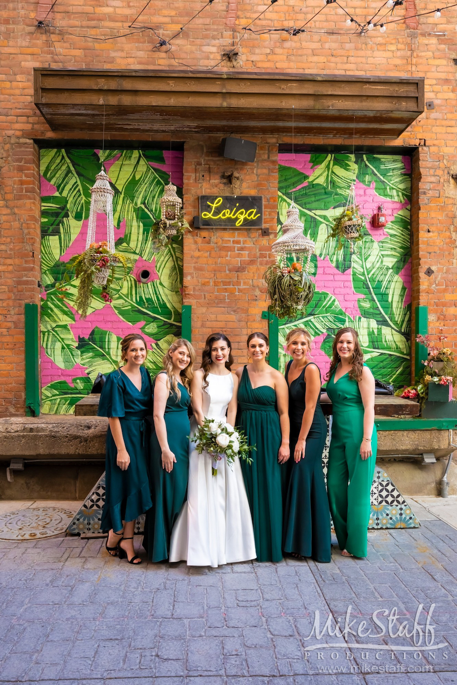 mikestaff-16 - Mike Staff Productions bride kylie and bridesmaids green dresses