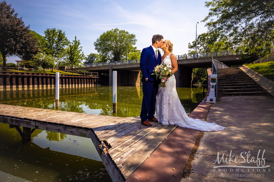 mikestaff-16 - Mike Staff Productions bride and groom on dock
