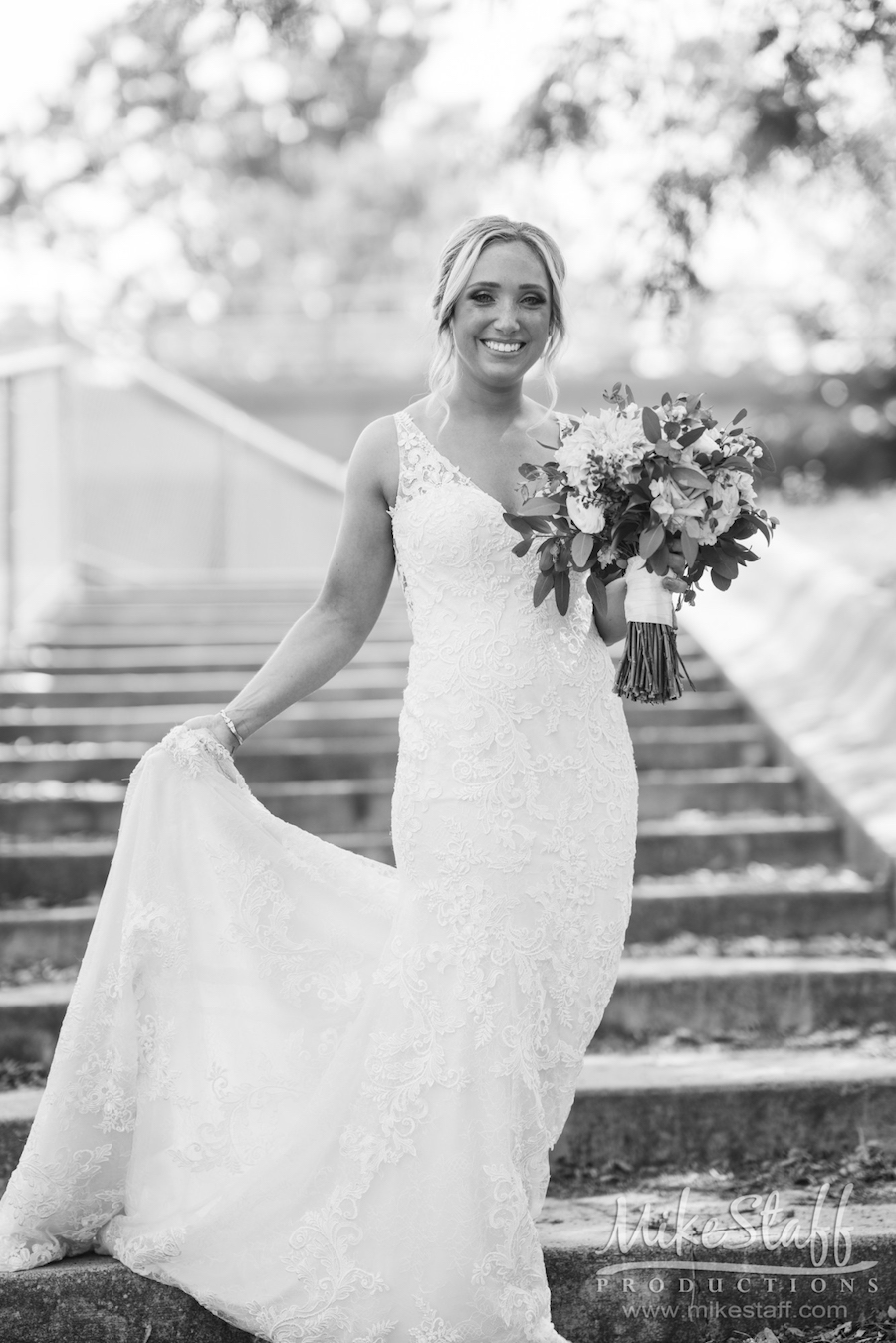 mikestaff-18 - Mike Staff Productions bride on stairs