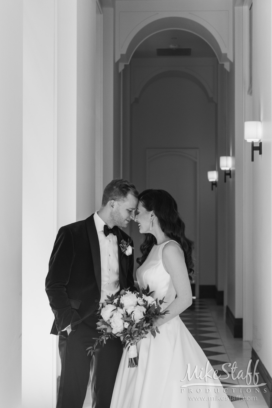 mikestaff-4 - Mike Staff Productions bride and groom Shinola Hotel black and white