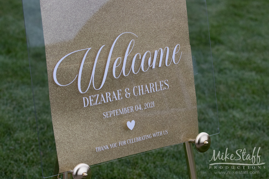 mikestaff-46 - Mike Staff Productions dezarae and charles wedding ceremony sign