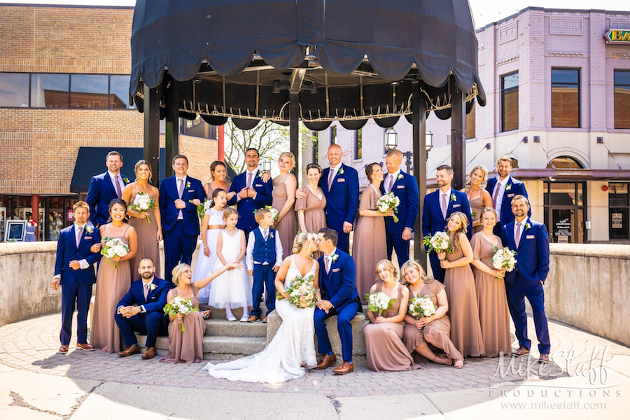 mikestaff-8 - Mike Staff Productions bridal party in downtown mount clemens