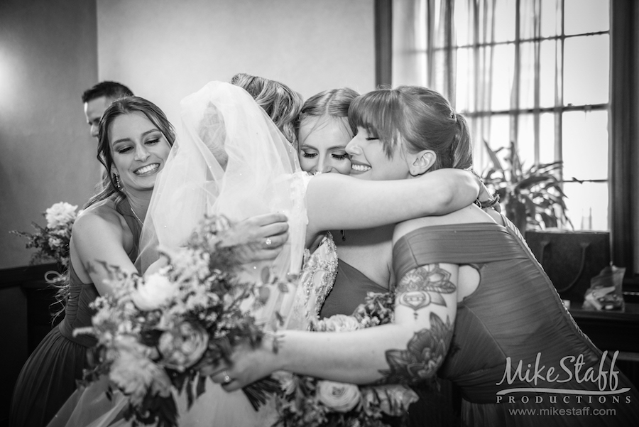 mikestaff-16 - Mike Staff Productions bride hugging bridesmaids