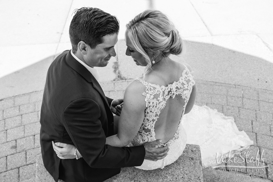 mikestaff-9 - Mike Staff Productions bride and groom black and white image