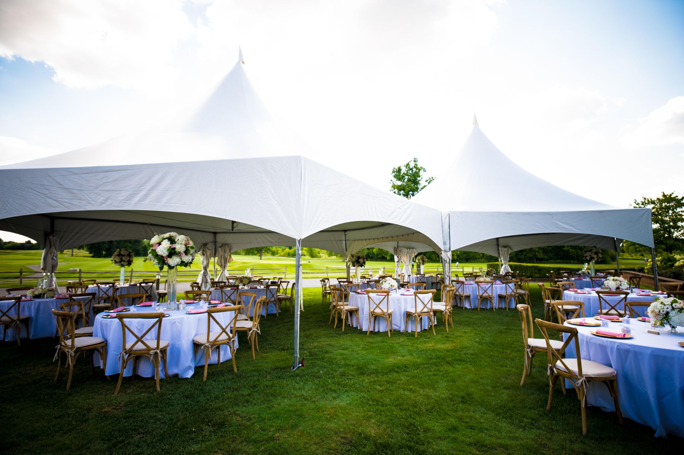 outdoor ceremony under tents - Mike Staff Productions