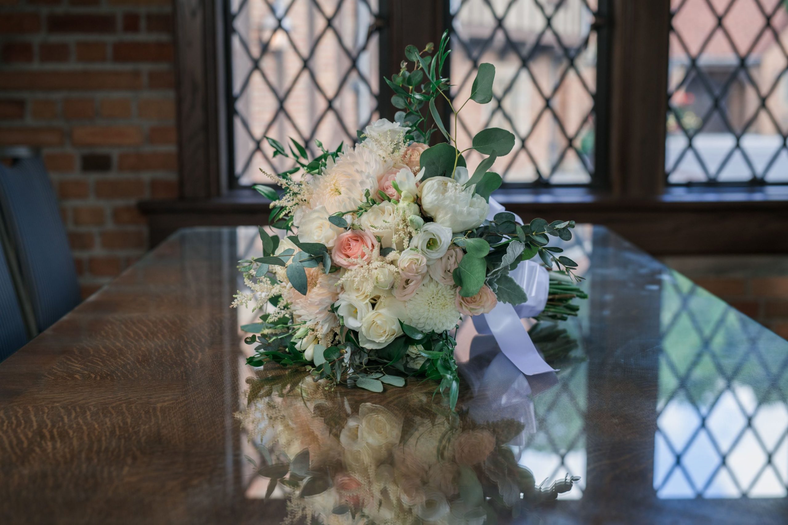 pink and ivory bridal bouquet - Mike Staff Productions pink and ivory bridal bouquet