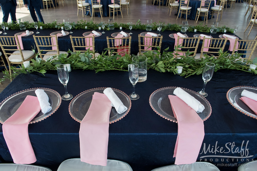 pink reception details - Mike Staff Productions pink reception details