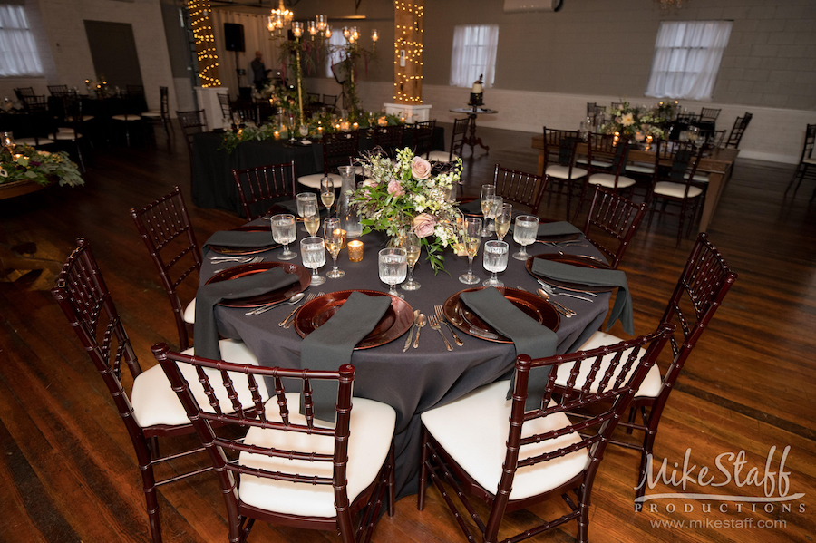 table setting holly vault - Mike Staff Productions Miriah and Andrew's Wedding at The Holly Vault