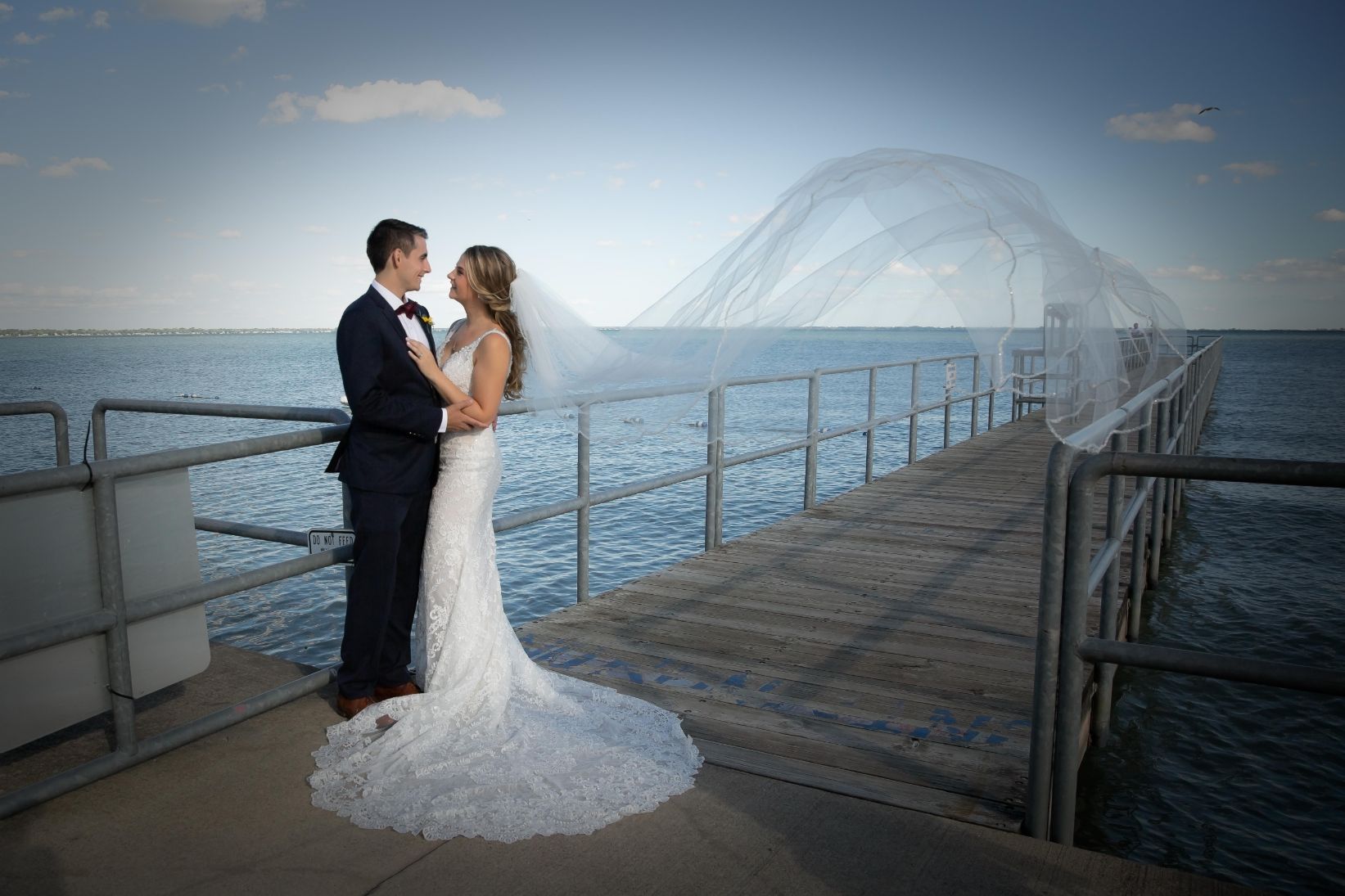 Tessa and Andrew romantics at waterfront - Mike Staff Productions