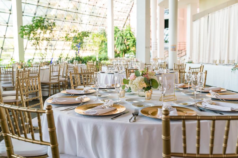 The Westin Southfield Detroit Atrium gold chivari chairs - Mike Staff Productions - Mike Staff Productions The Westin Southfield Detroit Atrium gold chivari chairs