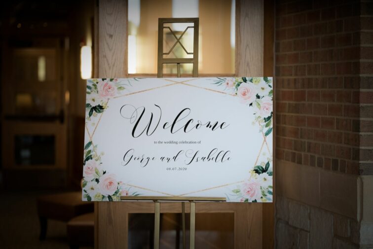 wedding welcome sign - Mike Staff Productions